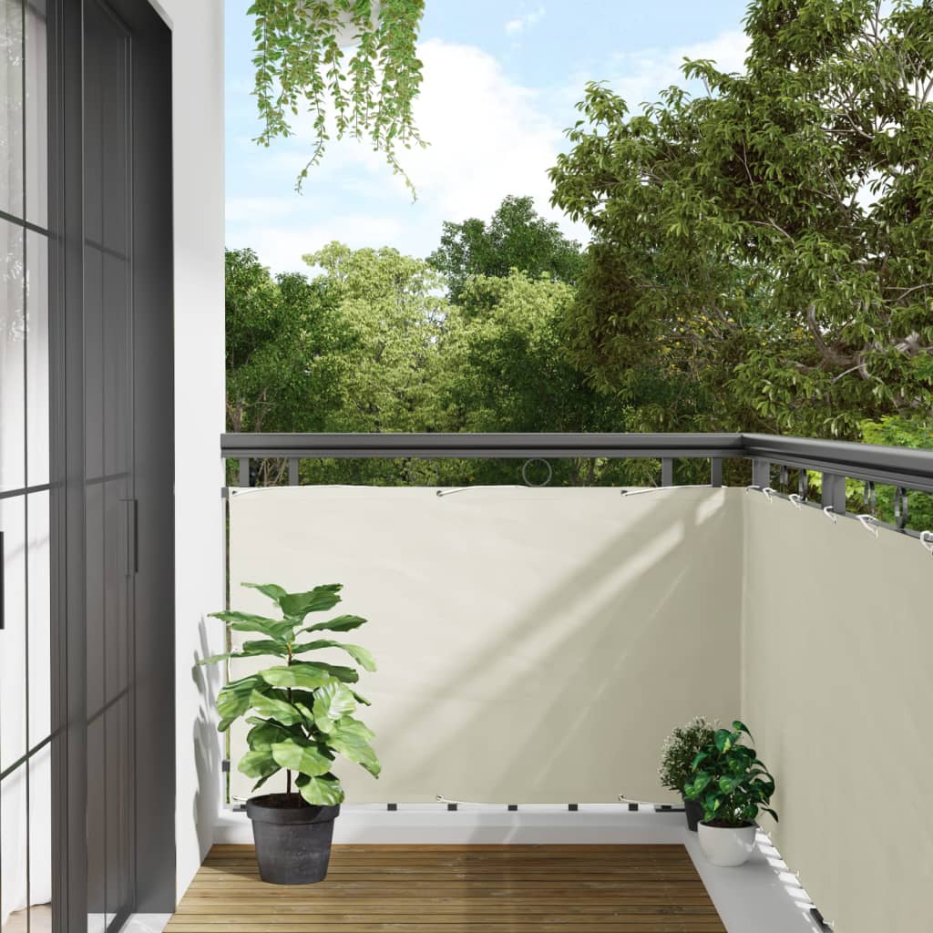 vidaXL Paravento da Balcone Bianco 300x90 cm in PVC