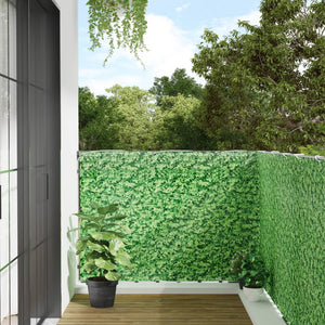 vidaXL Paravento da Balcone con Aspetto Pianta Verde 400x120 cm PVC