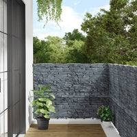 vidaXL Paravento da Balcone con Aspetto Pietra Grigio 400x120 cm PVC