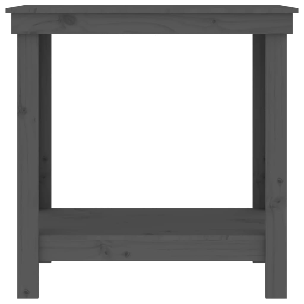 vidaXL Banco da Lavoro Grigio 80x50x80 cm in Legno Massello di Pino