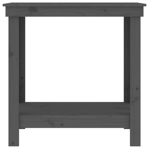 vidaXL Banco da Lavoro Grigio 80x50x80 cm in Legno Massello di Pino