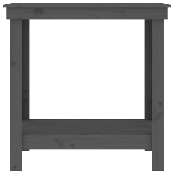 vidaXL Banco da Lavoro Grigio 80x50x80 cm in Legno Massello di Pino