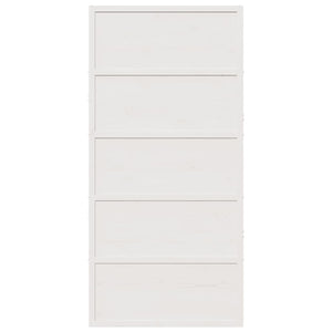 vidaXL Porta del Granaio Bianca 100x208 cm in Legno Massello di Pino