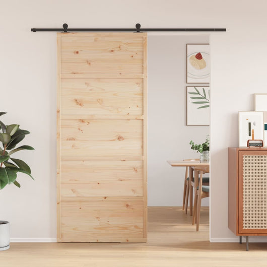 vidaXL Porta per Granaio 90x208 cm in Legno Massello di Pino