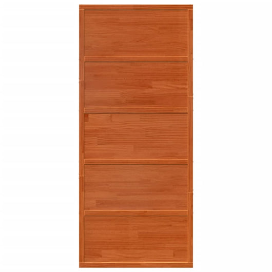 vidaXL Porta del Granaio Marrone 90x208 cm in Legno Massello di Pino