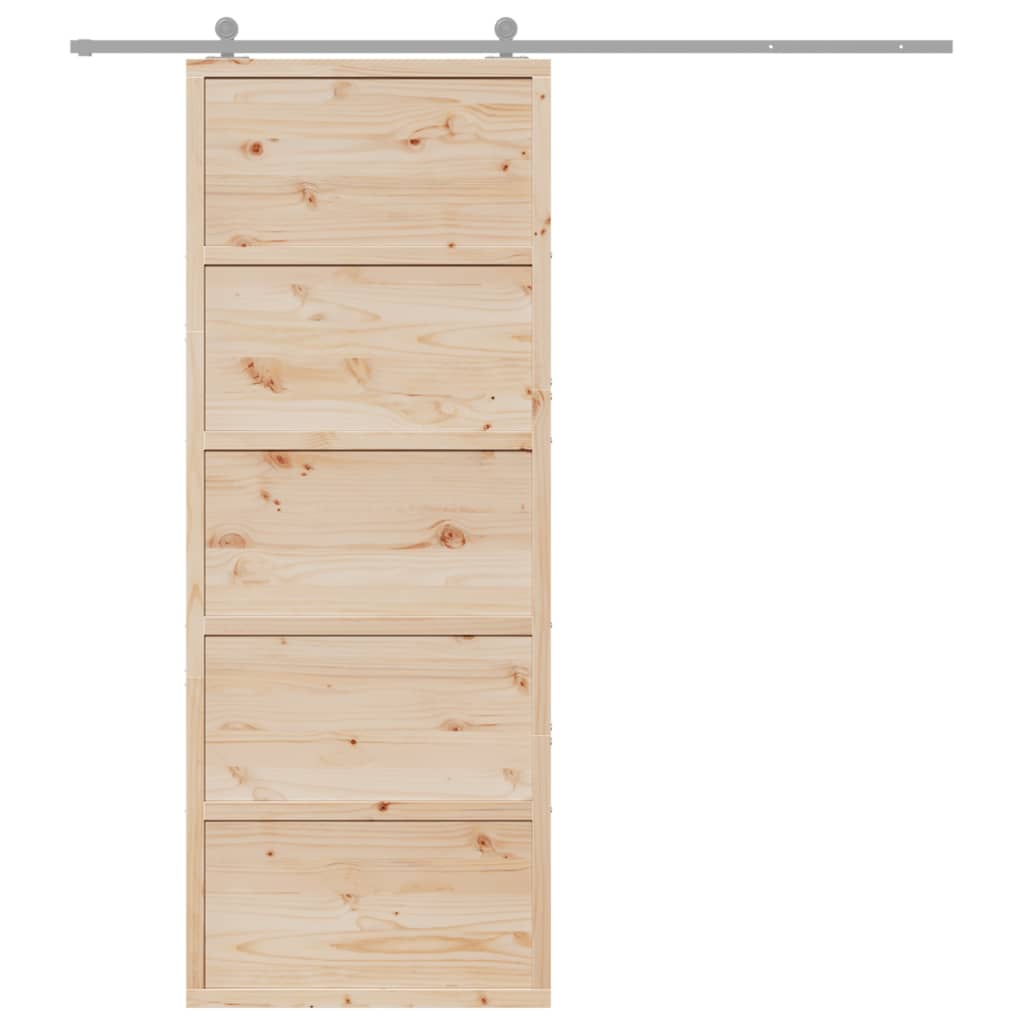 vidaXL Porta per Granaio 80x208 cm in Legno Massello di Pino