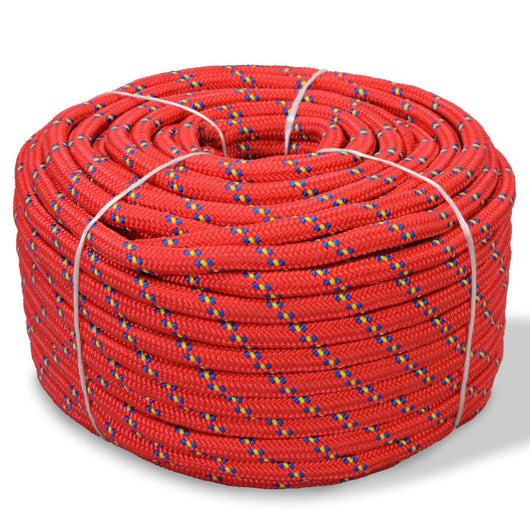 vidaXL Corda Marina in Polipropilene 6 mm 100 m Rosso