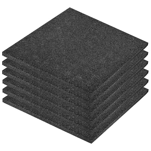 vidaXL Piastrelle Anticaduta 6 pz in Gomma 50x50x3 cm Nero