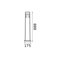 Piantana Moderna Cosmo Materie Plastiche Nero 1 Luce Gx53 10W Cct