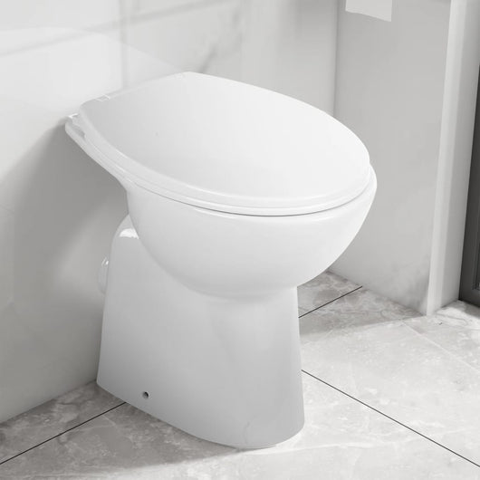 vidaXL WC Sospeso con Design Senza Bordi 7 cm Più Alto Ceramica Bianca