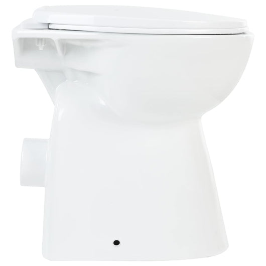 vidaXL WC Sospeso con Design Senza Bordi 7 cm Più Alto Ceramica Bianca