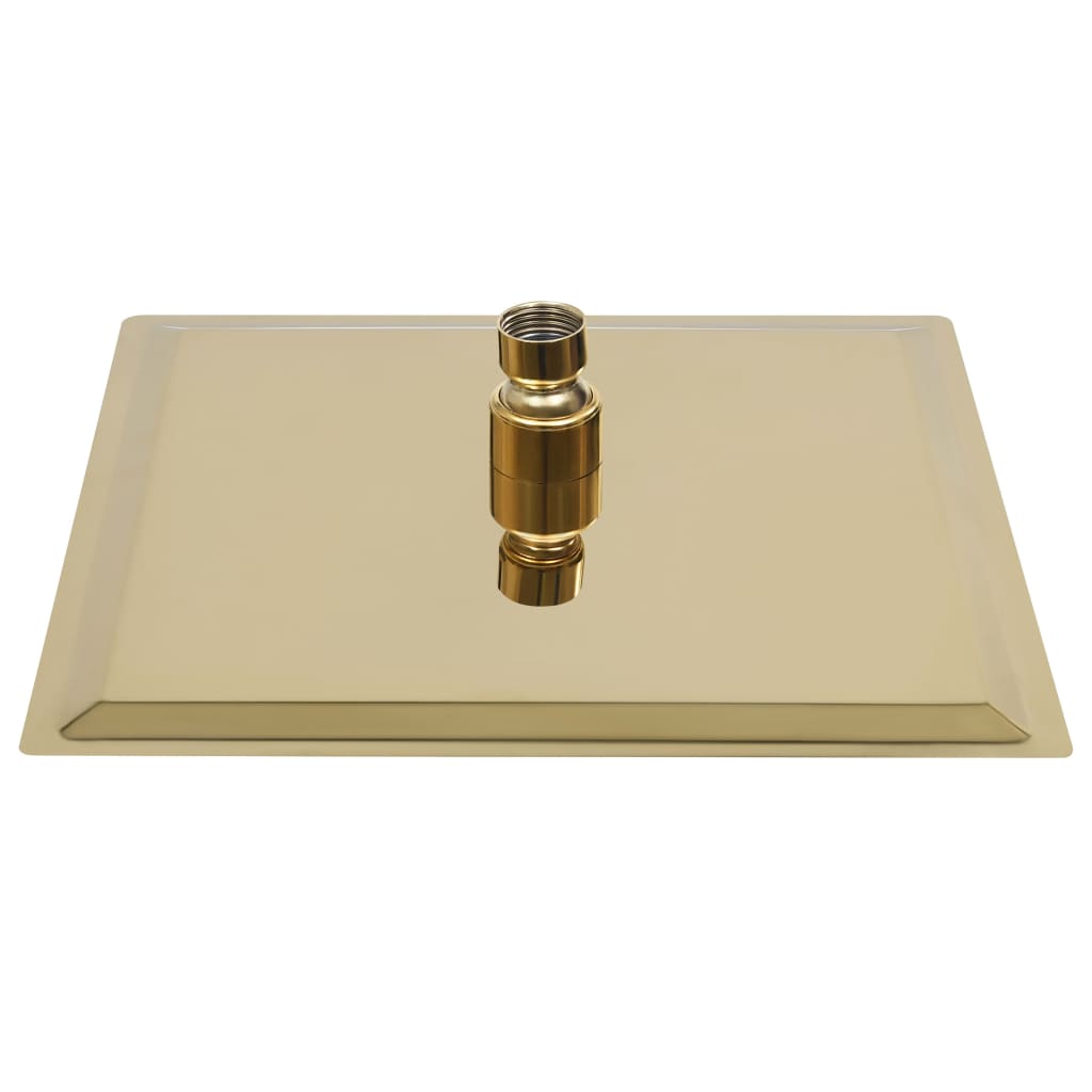 vidaXL Testa Doccia a Pioggia in Acciaio Inox 20x20cm Quadrata Oro