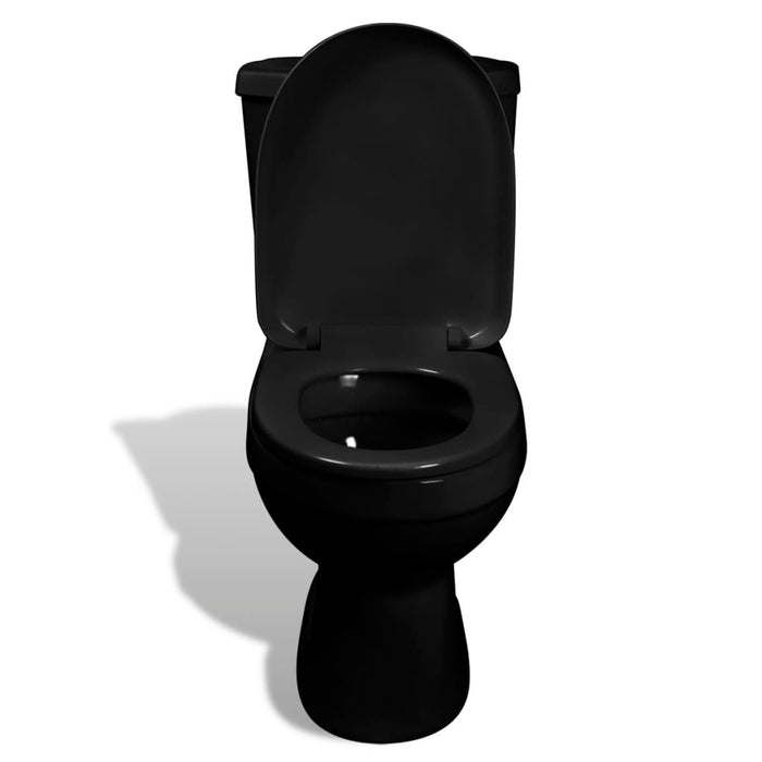 vidaXL Toilette con Cisterna Nera