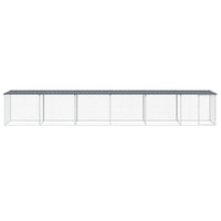 vidaXL Gabbia Polli con Tetto Antracite 603x98x90 cm Acciaio Zincato