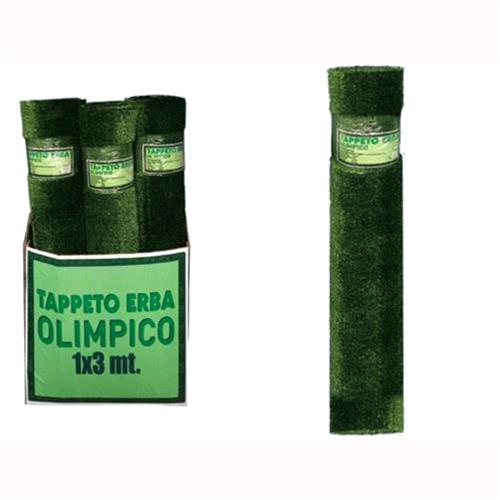 Tappeto Manto Erboso Verde Olimpico Miniroll In Polipropilene Mt.1x3 1pz.