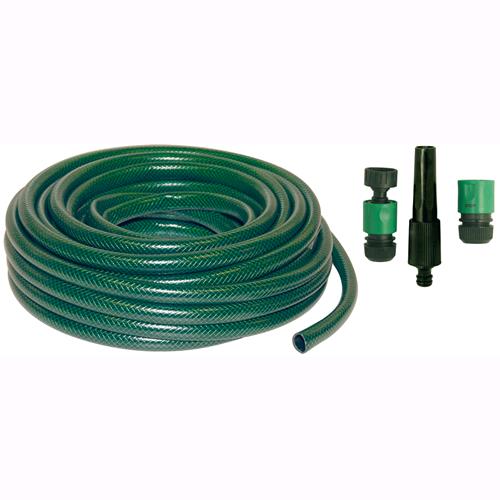 Tubo Per Irrigazione Retinato ? 1/2" In Pvc Lunghezza 15 Mt.+kit Raccordi/Lancia