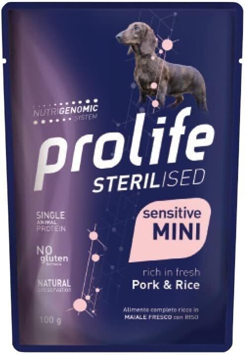 PROLIFE STERILISED SENSITIVE ADULT MAIALE E RISO MINI. CONFEZIONE RISPARMIO 1...