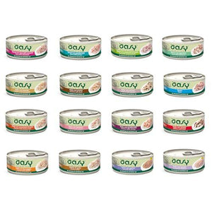 Oasy Gatto Specialità Naturale, scatolette da 70 grammi | OFFERTA 24 LATTINE ... size: 70g, flavor: POLLO SPINACI