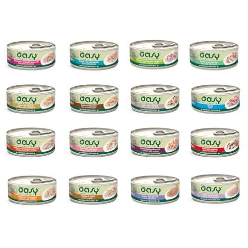 Oasy Gatto Specialità Naturale, scatolette da 70 grammi | OFFERTA 24 LATTINE ... size: 70g, flavor: TONNO GAMBERETTI