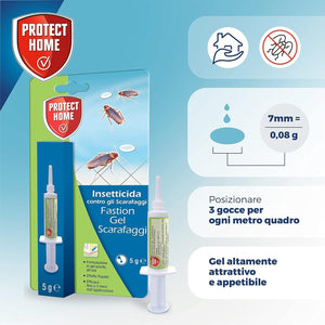 Protect Home Fastion Gel Scarafaggi X2, Insetticida gel pronto all’uso,