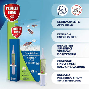 Protect Home Fastion Gel Scarafaggi X2, Insetticida gel pronto all’uso,