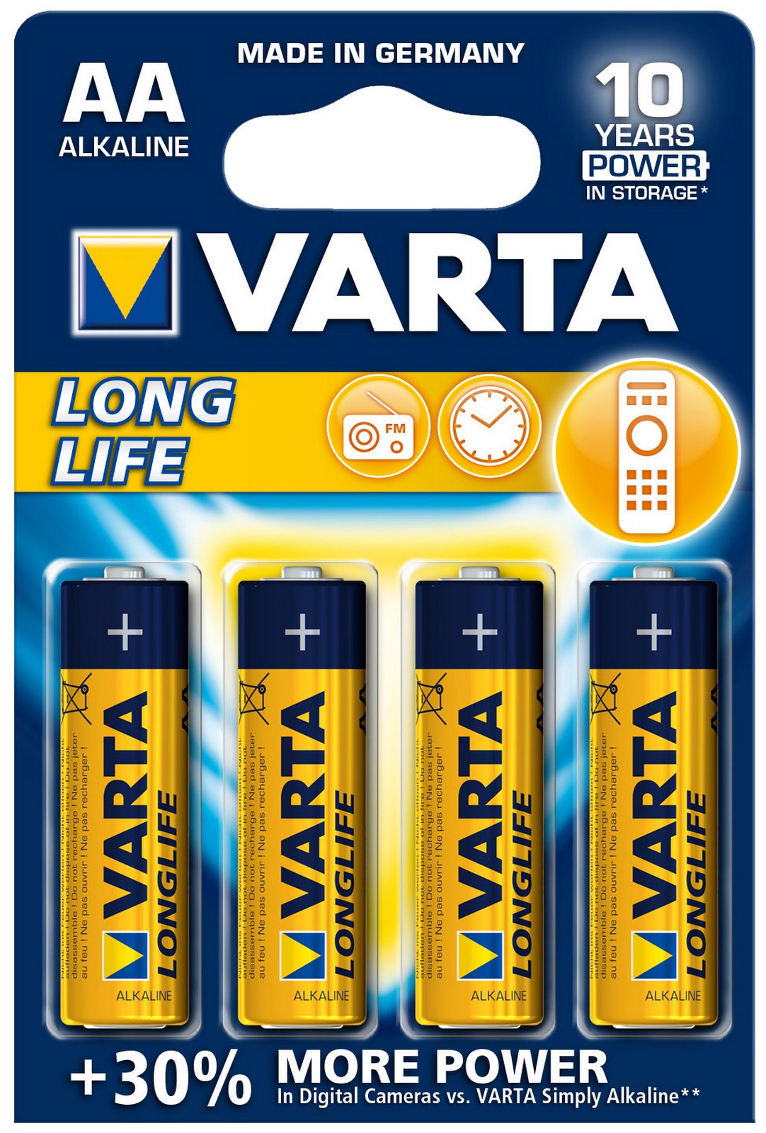 20blister varta longlife alcaline stilo bl.4 pz 18842