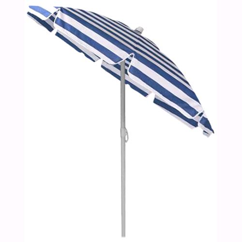 Ombrellone Da Spiaggia Mod. Sun Stripes Diam.180cm Strisce Blu/Bianco