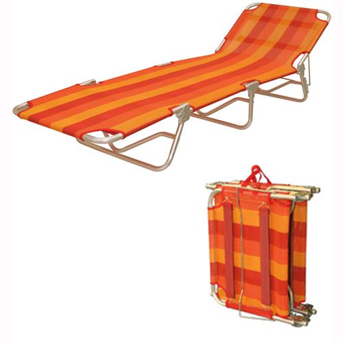 Lettino Da Spiaggia Mod. Sandwich Pieghevole In Alluminio 55,5 X 191 Cm.