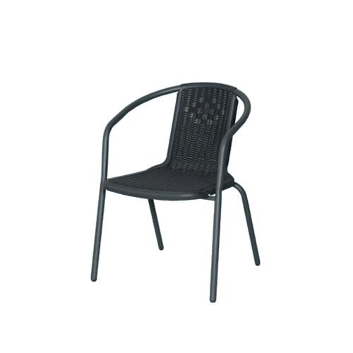 Sedia Da Giardino Con Braccioli Colore Nero Mod.  Bistrot Street 56X56Xh74Cm 1Pz