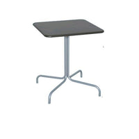 Tavolino Quadrato Da Giardino Mod. Bistrot Street Acciaio Grigio 60x60xh70cm