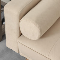 Divano Letto 3 Posti 186x84x85 cm in Tessuto  Beige