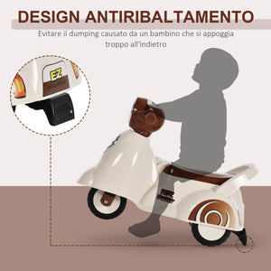 Moto Cavalcabile per Bambini   Beige e Marrone