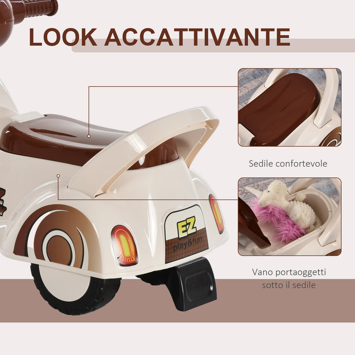 Moto Cavalcabile per Bambini   Beige e Marrone