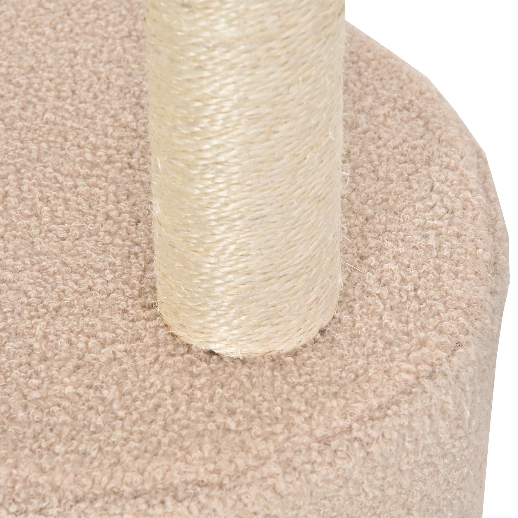 Tiragraffi con Cuccia per Gatti in Legno Sisal 45x40x148 cm  Beige