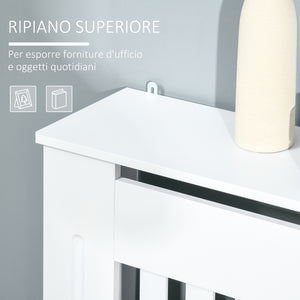 Copritermosifone in Legno MDF Bianco 78x19x81 cm