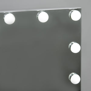 Specchio da Tavolo con LED 41,5x13,5x51 cm per Trucco Make up