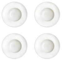 Set 4 Piatti Fondi Ø30 cm in Porcellana Allluminica Kaleidos Aluxina Pasta Bowl Bianchi