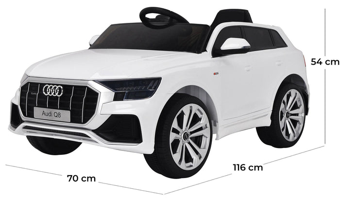 Macchina Elettrica per Bambini 12V con Licenza Audi Q8 Bianca