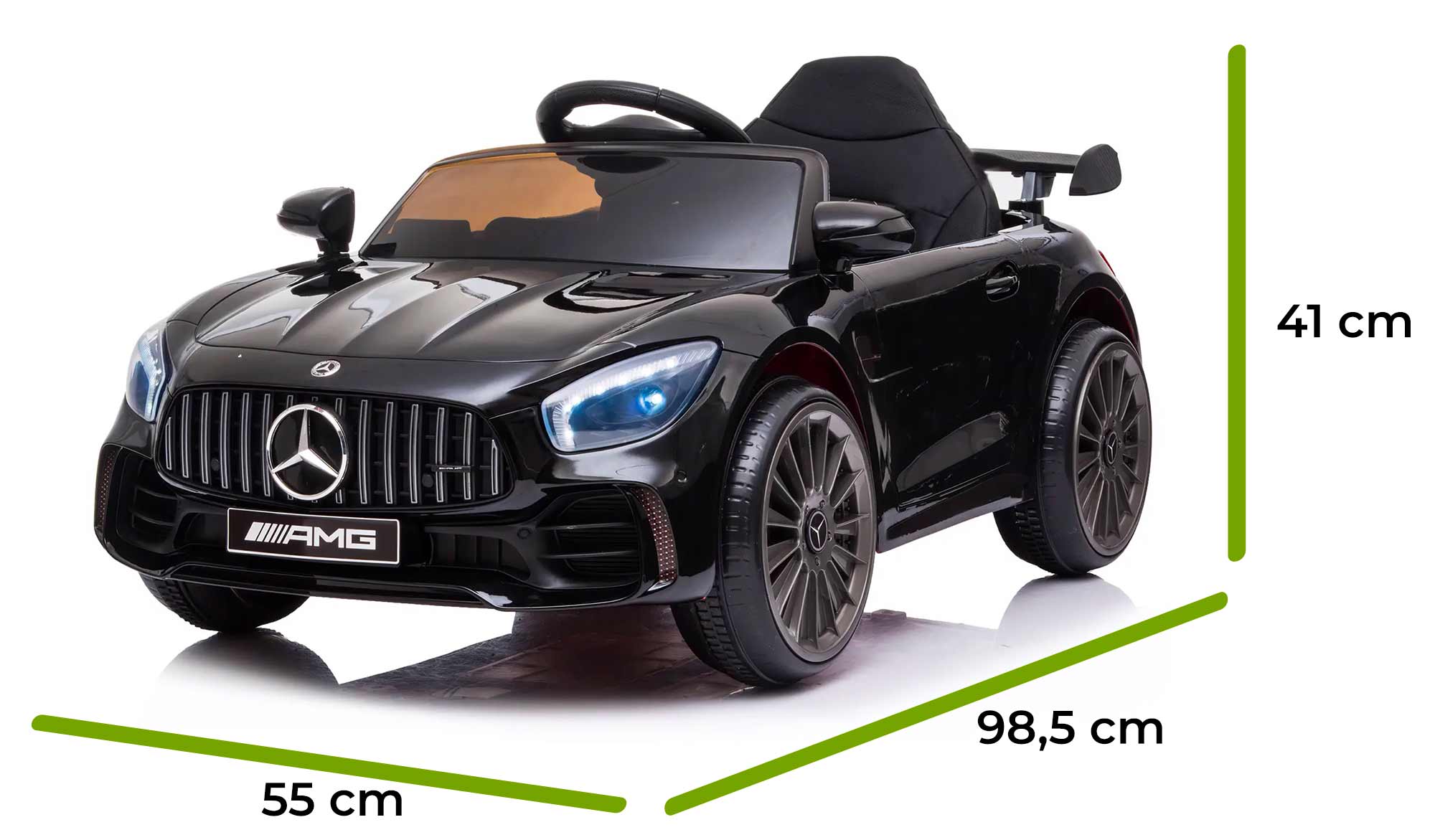 Macchina Elettrica per Bambini 12V con Licenza Mercedes GTR Small AMG Nera