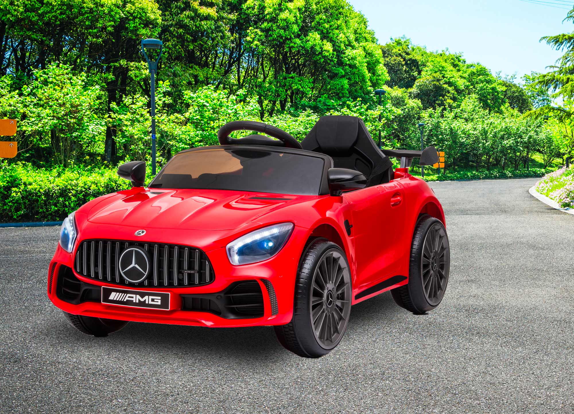 Macchina Elettrica per Bambini 12V con Licenza Mercedes GTR Small AMG Rossa