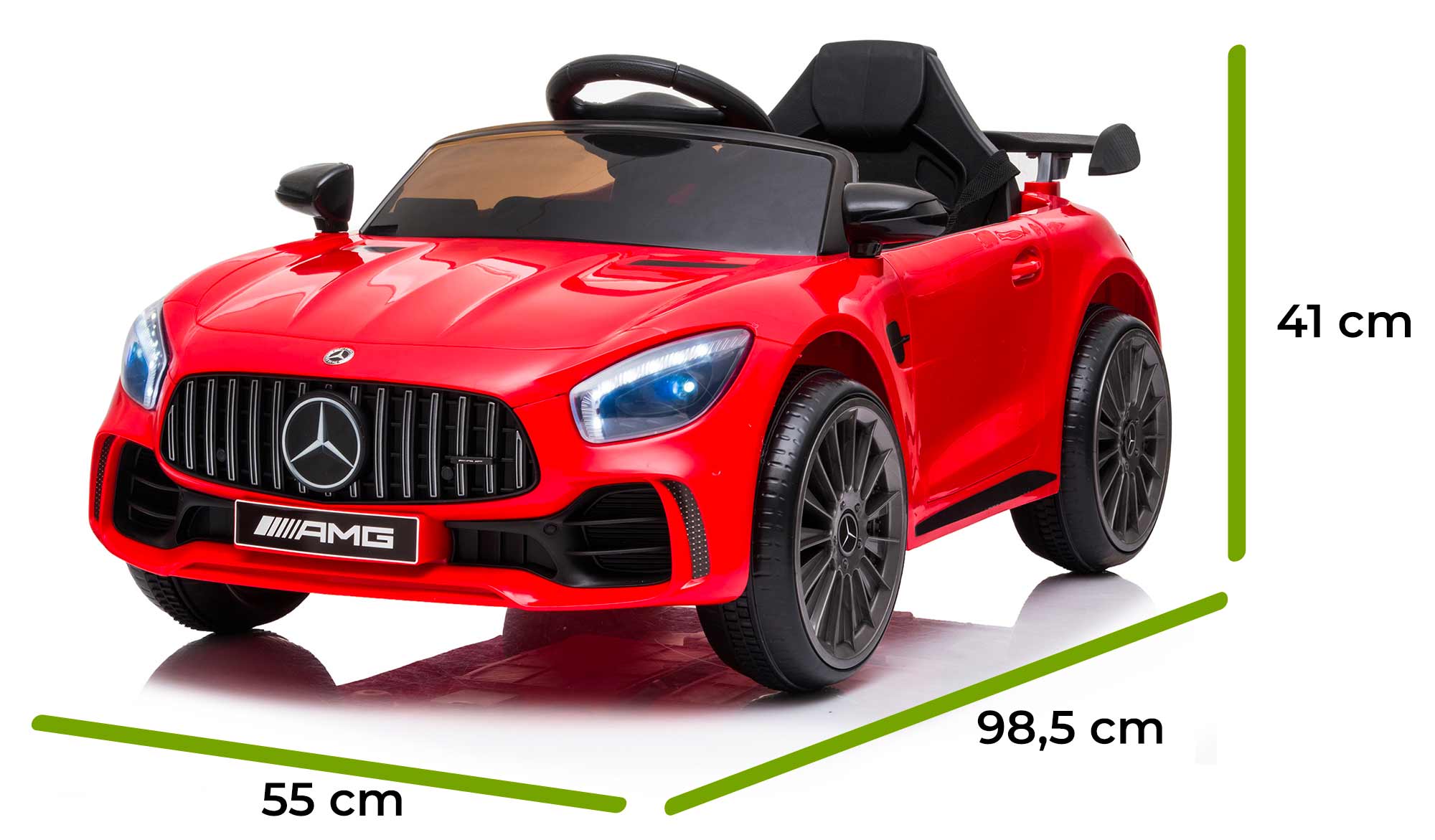 Macchina Elettrica per Bambini 12V con Licenza Mercedes GTR Small AMG Rossa