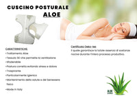 Cuscino Posturale Aloe Vera per Sciatalgia Gambe Schiena in Poliuretano Bianco