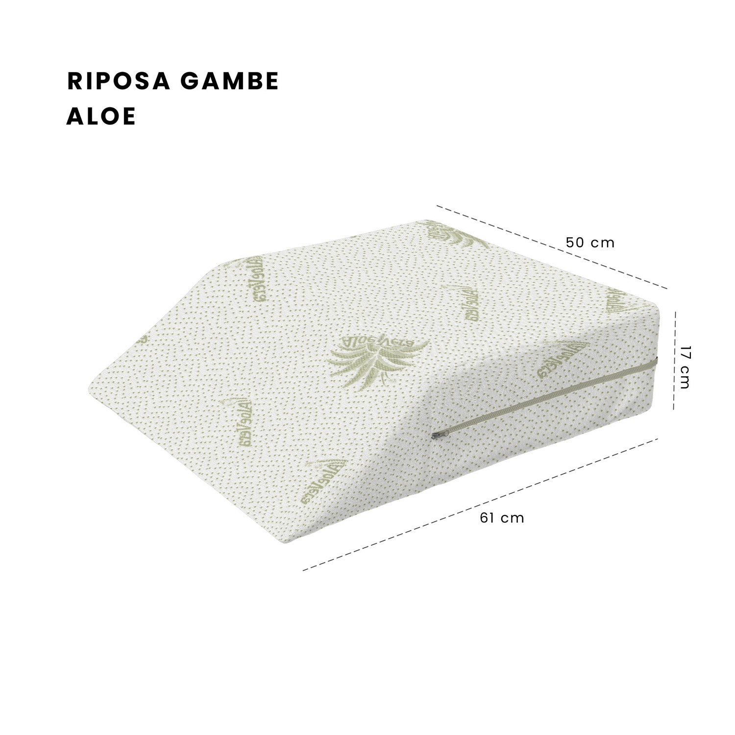 Cuscino Riposa Gambe Aloe Vera in Memory Foam Bianco