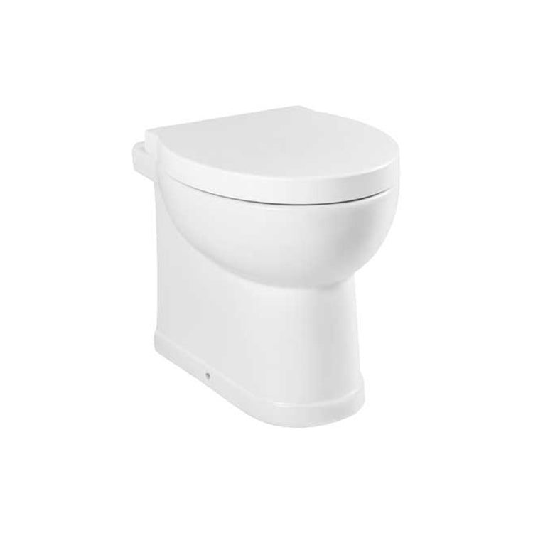 Sanitari filomuro con scarico universale e sedile soft close serie Isola cm 48x38 - Bianco Opaco