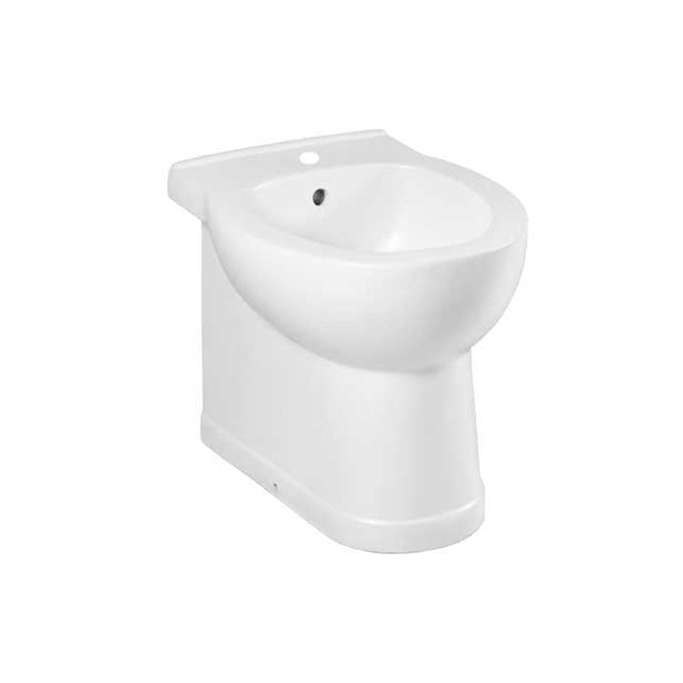 Sanitari filomuro con scarico universale e sedile soft close serie Isola cm 48x38 - Bianco Opaco