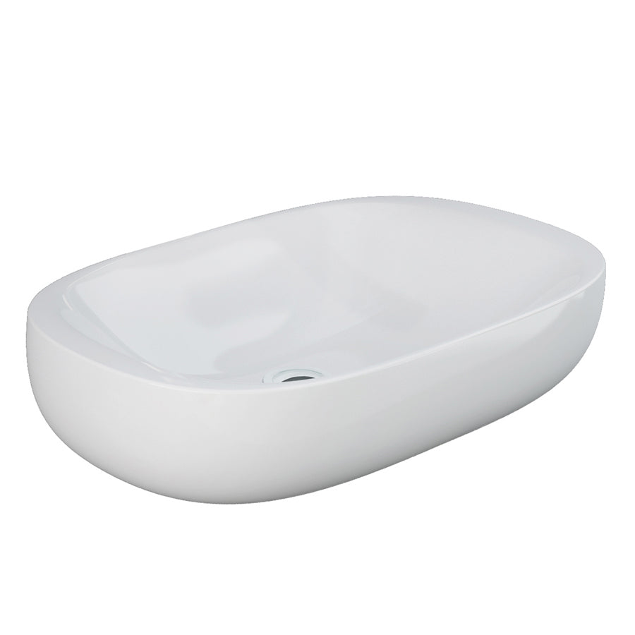 Lavabo da appoggio modello Illusion Rak Ceramics con vasca ovale cm 60x38