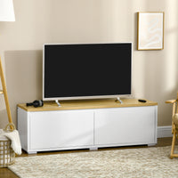 Mobile TV Max 65” 140x37x45 cm in Truciolato Bianco e Legno