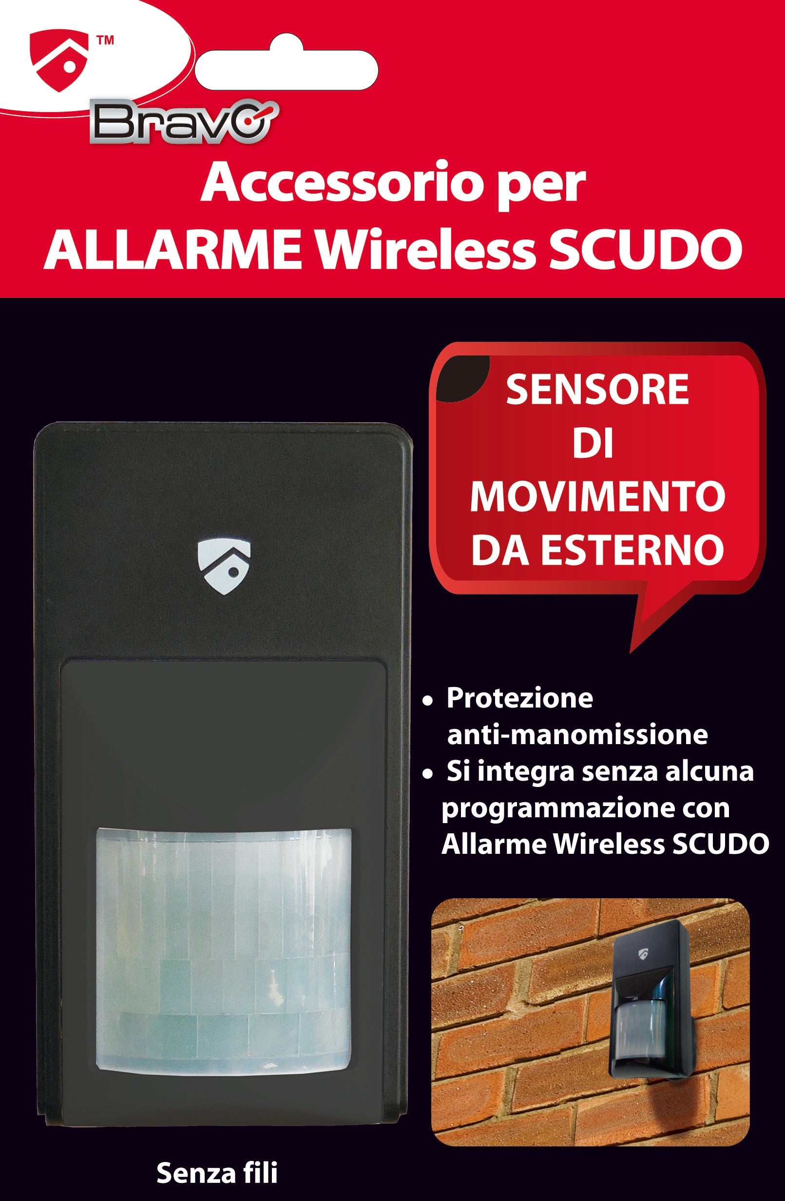 ANTIFURTO DOMESTICO-SENSORE MOVIMENTO X EST.  PZ 1,0