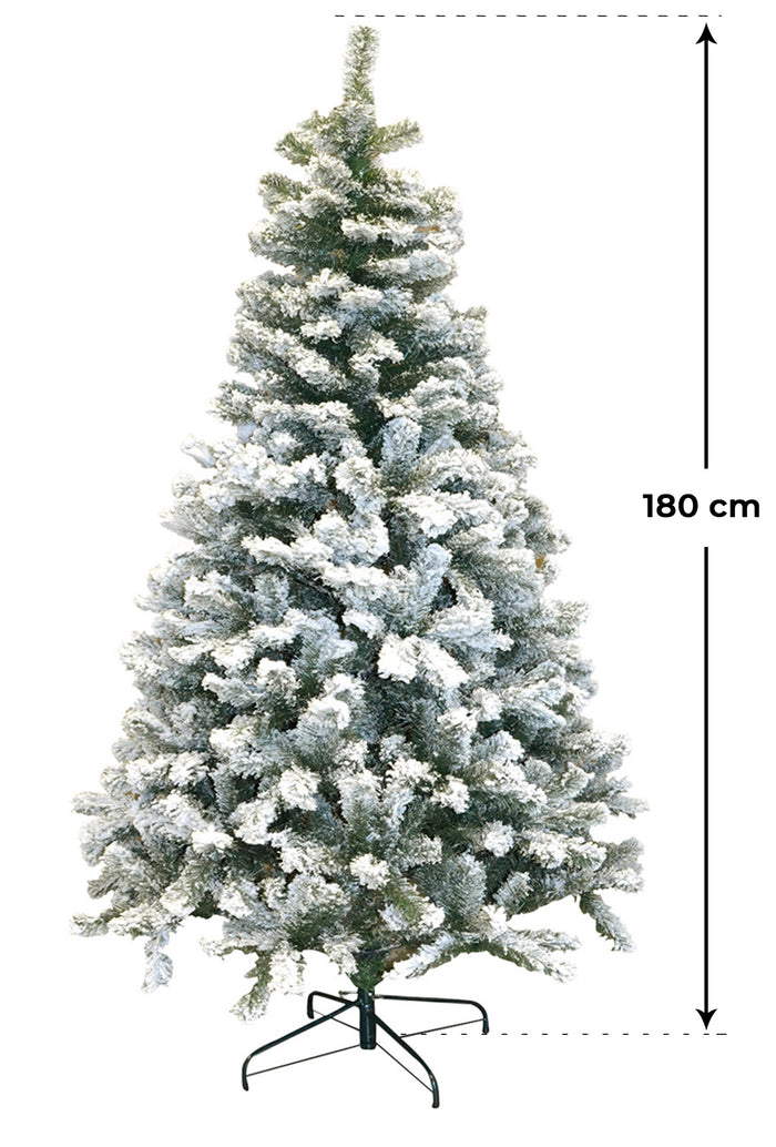 Albero di Natale Artificiale Innevato 180 cm 560 Rami Morel Pino Verde