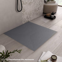 Piatto Doccia in Pietra 80x80 cm Bonussi Manila Antracite